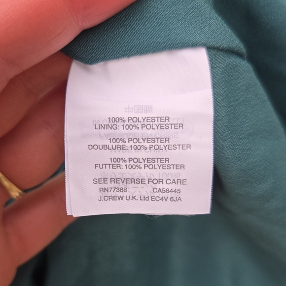 J Crew Drapey Spaghetti Strap Dress Green - Picture 9 of 9